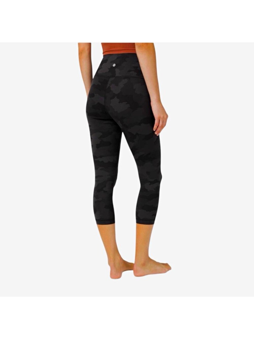 lululemon Wunder Under High-Rise Crop 21” Leggings Camo Black Gray 14